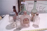 7pcs various vintage jars and bottles