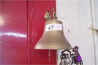 Vintage brass hanging bell