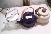 3pcs Vintage porcelain tea pots