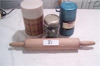 Vintage lot, Thermos & Marbles