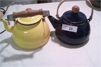 Pair of vintage porcelain tea pots