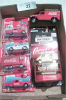 6pcs, Coca Cola Die cast cars NIP