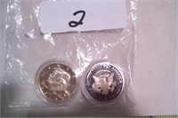 Pair of President Trump Tokens, Gold color