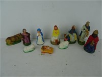 Vintage Ceramic Nativity Set Figures