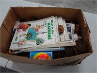Box full of Macramé Books and Supplies