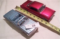 Pair of Die Cast Vintage style cars