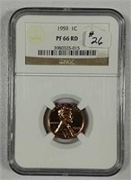 1959-D  Lincoln Cent  NGC MS-66 Red