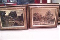 3pcs Large entry mirror & Currier & Ives