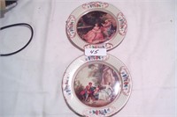 Pair of vintage metal Belgum plates