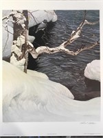 Kingfisher in Winter, 403/950 by Robert Bateman.