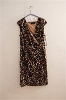 Black Lable by Evan-Picone Leopard Dress Sz 10