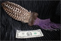Native American Eagle Feather Hand Fan