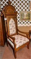 Incredible, ornate chair 69" tall