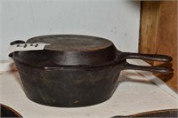 Cast iron pot & lid that doubles as a pan