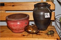 Beautiful, decorative pots 9" t and 16" t +