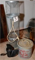 Cool old minnow traps & prop (wire one is 31"t)