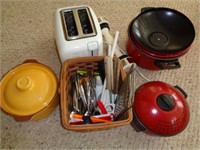Cookware, Flatware and Toaster