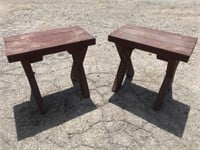 Pair of Redwood benches