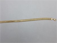 14k flat double curb bracelet