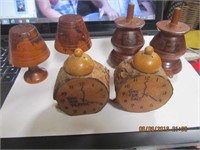 3 prs. of Souvenir Wooden Salt & Pepper Sets