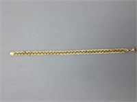 14k flat wheat bracelet