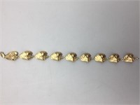 14 karat gold sea shell bracelet