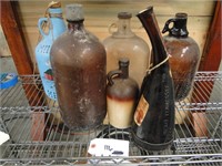 6 various old jugs