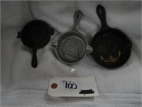 3 Cast iron ashtrays