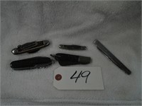 5 Various pocket knives