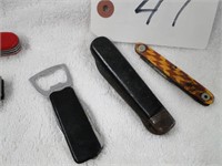 5 various pocket knives