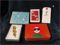 4 Sets of vintage playing cards