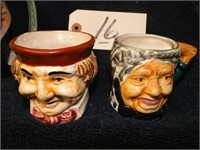 3 old Mugs (pirate and couple)