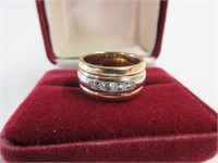 Ladies 14Kt  Yellow and White Gold Ring