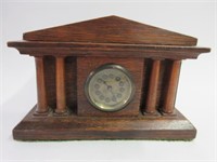 Early Pillared Oak Deck Clock