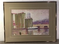 “Silos and Fishing Boat”, Port Stanley Harbor, by