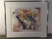 Still-life watercolour by T. Havelka. 
16“ x