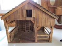 wood nativity barn-handcrafted
