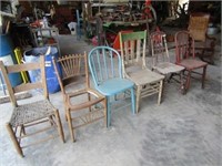 7 old chairs
