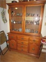 old solid maple  wood hutch