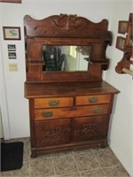 Antique mirrored buffet