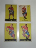 1960 4 Parkhurst Montreal Canadians Hockey Cards