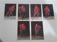 1960's Lot of 6 Montreal Canadians Postcards