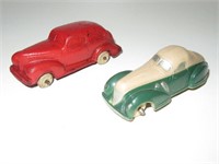 Lot of 2 Sun Rubber Toys Cars