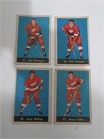 1960 4 Detroit Red Wings Parkhurst Hockey Cards