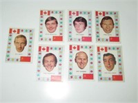 Lot of 7 1972 OPC Team Canada Cards