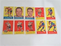 1956 Lot of 10 Topps Hockey Cards