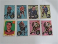 1960 Lot of 8 Topps Hockey Cards