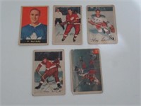 Lot of 5 1952 Parkhurst Hockey Cards