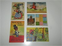 Lot of 5 Black Americana Postcards B