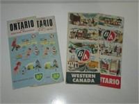 Lot of 4 BP & BA Canadian Gas Road Maps